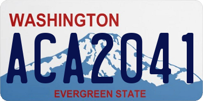 WA license plate ACA2041