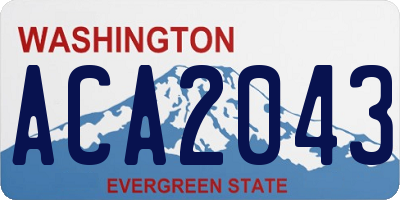 WA license plate ACA2043
