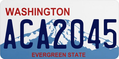 WA license plate ACA2045