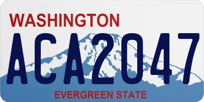 WA license plate ACA2047