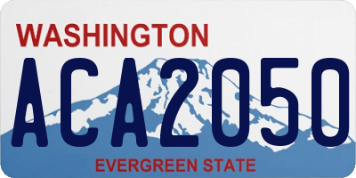 WA license plate ACA2050