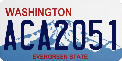 WA license plate ACA2051