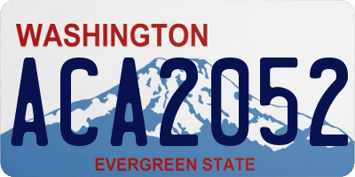 WA license plate ACA2052