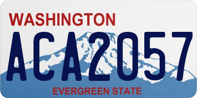 WA license plate ACA2057