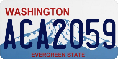 WA license plate ACA2059