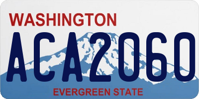 WA license plate ACA2060