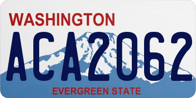 WA license plate ACA2062