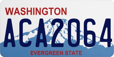 WA license plate ACA2064