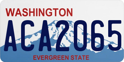 WA license plate ACA2065
