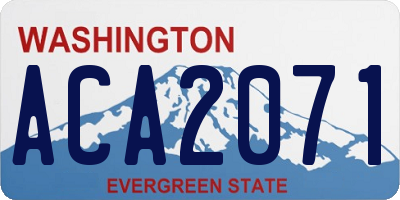 WA license plate ACA2071