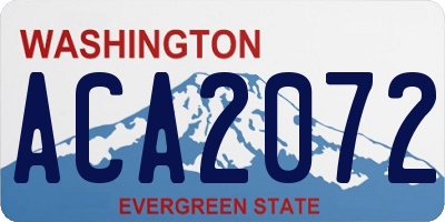 WA license plate ACA2072