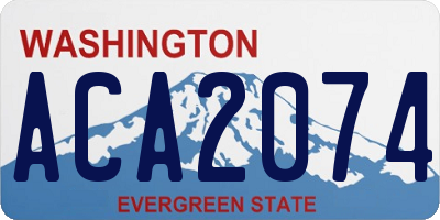 WA license plate ACA2074