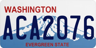 WA license plate ACA2076