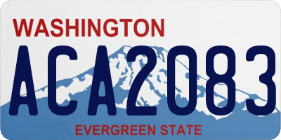 WA license plate ACA2083