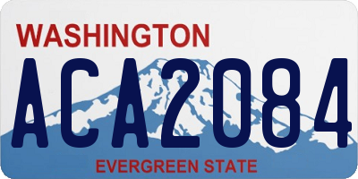 WA license plate ACA2084