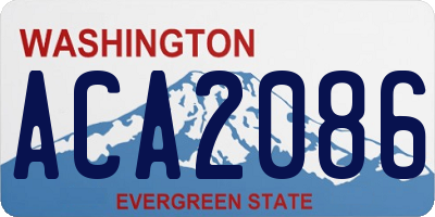 WA license plate ACA2086