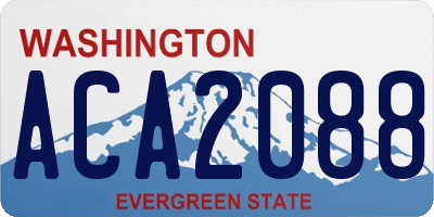 WA license plate ACA2088
