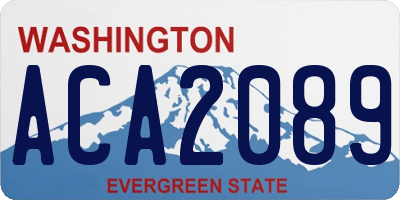 WA license plate ACA2089