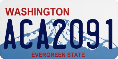 WA license plate ACA2091