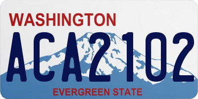 WA license plate ACA2102