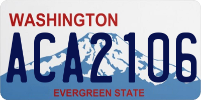 WA license plate ACA2106