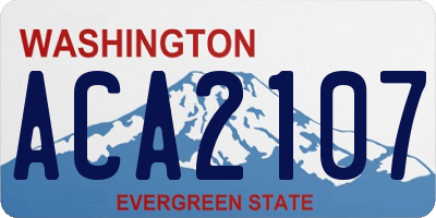 WA license plate ACA2107