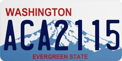 WA license plate ACA2115