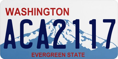 WA license plate ACA2117