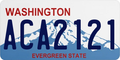 WA license plate ACA2121