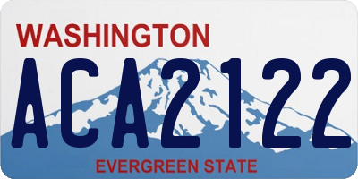WA license plate ACA2122
