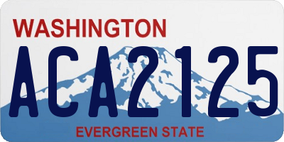 WA license plate ACA2125
