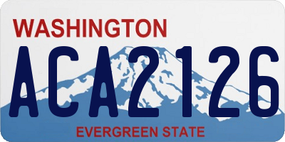 WA license plate ACA2126