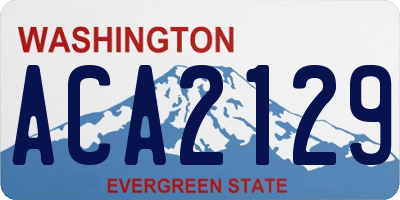 WA license plate ACA2129