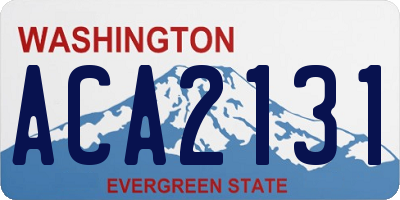 WA license plate ACA2131
