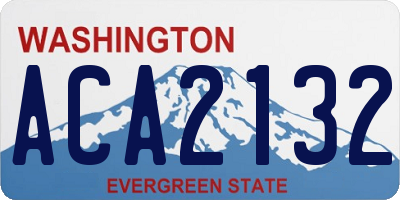 WA license plate ACA2132