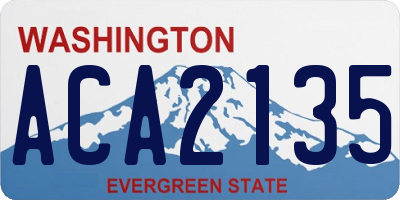 WA license plate ACA2135
