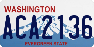 WA license plate ACA2136