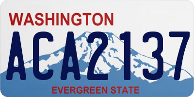 WA license plate ACA2137