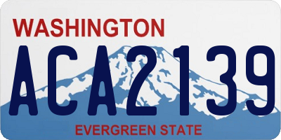 WA license plate ACA2139