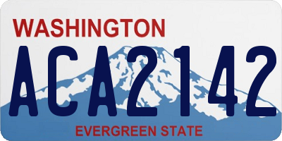 WA license plate ACA2142
