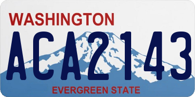 WA license plate ACA2143