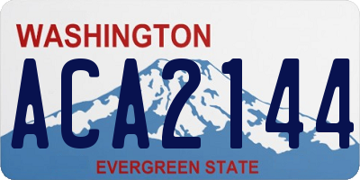 WA license plate ACA2144