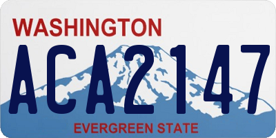 WA license plate ACA2147