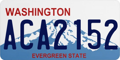 WA license plate ACA2152