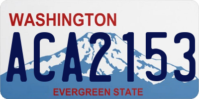 WA license plate ACA2153