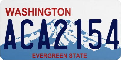 WA license plate ACA2154
