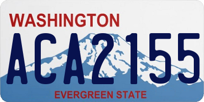 WA license plate ACA2155