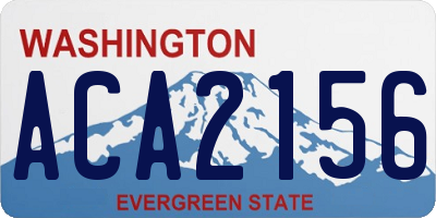 WA license plate ACA2156