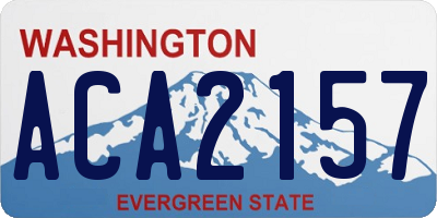 WA license plate ACA2157