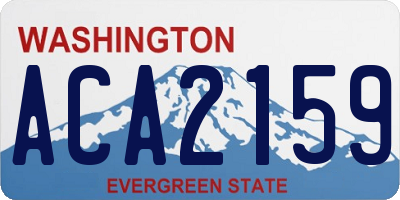 WA license plate ACA2159